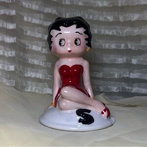 Vintage 2006 Betty Boop Ceramic Salt Shaker – Red Dress Pin-Up Style by NJ Croce